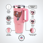40oz Pink Bling Game Day Tumbler I | Tampa Bay Buccaneers