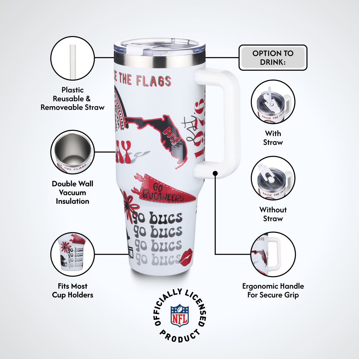 40oz Team Spirit Game Day Tumbler I | Tampa Bay Buccaneers