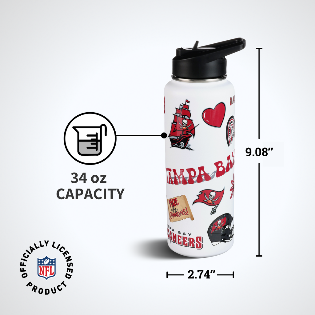 34oz Team Spirit Water Bottle I | Tampa Bay Buccaneers