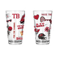 2pk 16oz Pint Glass, DP, Loco Design | Tampa Bay Buccaneers