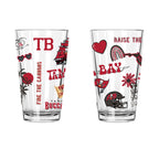 2pk 16oz Pint Glass, DP, Loco Design | Tampa Bay Buccaneers
