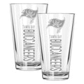 2pk 16oz Pint Glass Pinnacel Design | Tampa Bay Buccaneers