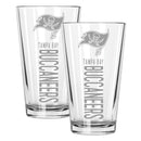 2pk 16oz Pint Glass Pinnacel Design | Tampa Bay Buccaneers