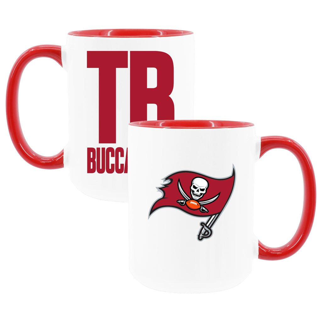 2pk 15oz White Mug Logo + Wordmark | Tampa Bay Buccaneers