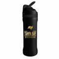 24 oz Stainless Steel Sip Tumbler w/ Gold Inlay – Etched Classic Crew Design, Tampa Bay Buccaneers