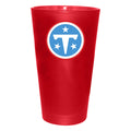 16oz Team Color Frosted Glass | Tennessee Titans