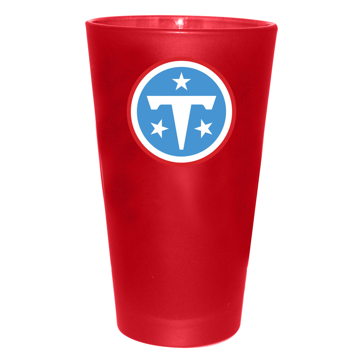 16oz Team Color Frosted Glass | Tennessee Titans