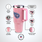 40oz Pink Bling Game Day Tumbler I | Tennessee Titans