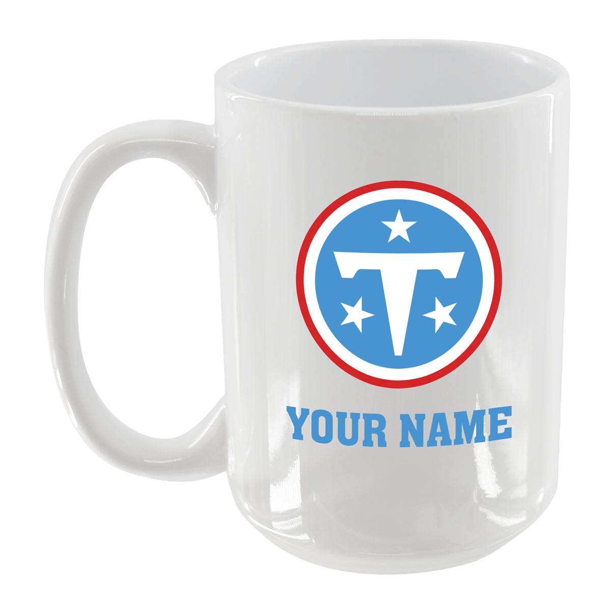 15oz White Personalized Ceramic Mug | Tennessee Titans