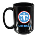 15oz Black Personalized Ceramic Mug | Tennessee Titans