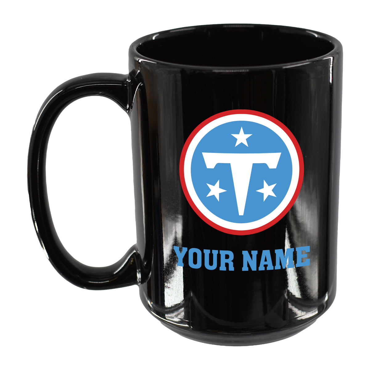 15oz Black Personalized Ceramic Mug | Tennessee Titans