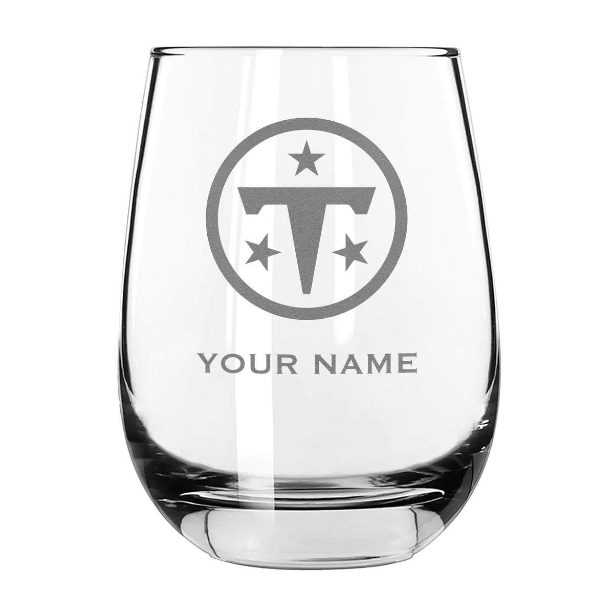 15oz Personalized Stemless Glass Tumbler | Tennessee Titans