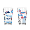 2pk 16oz Pint Glass, DP, Loco Design | Tennessee Titans