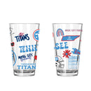 2pk 16oz Pint Glass, DP, Loco Design | Tennessee Titans