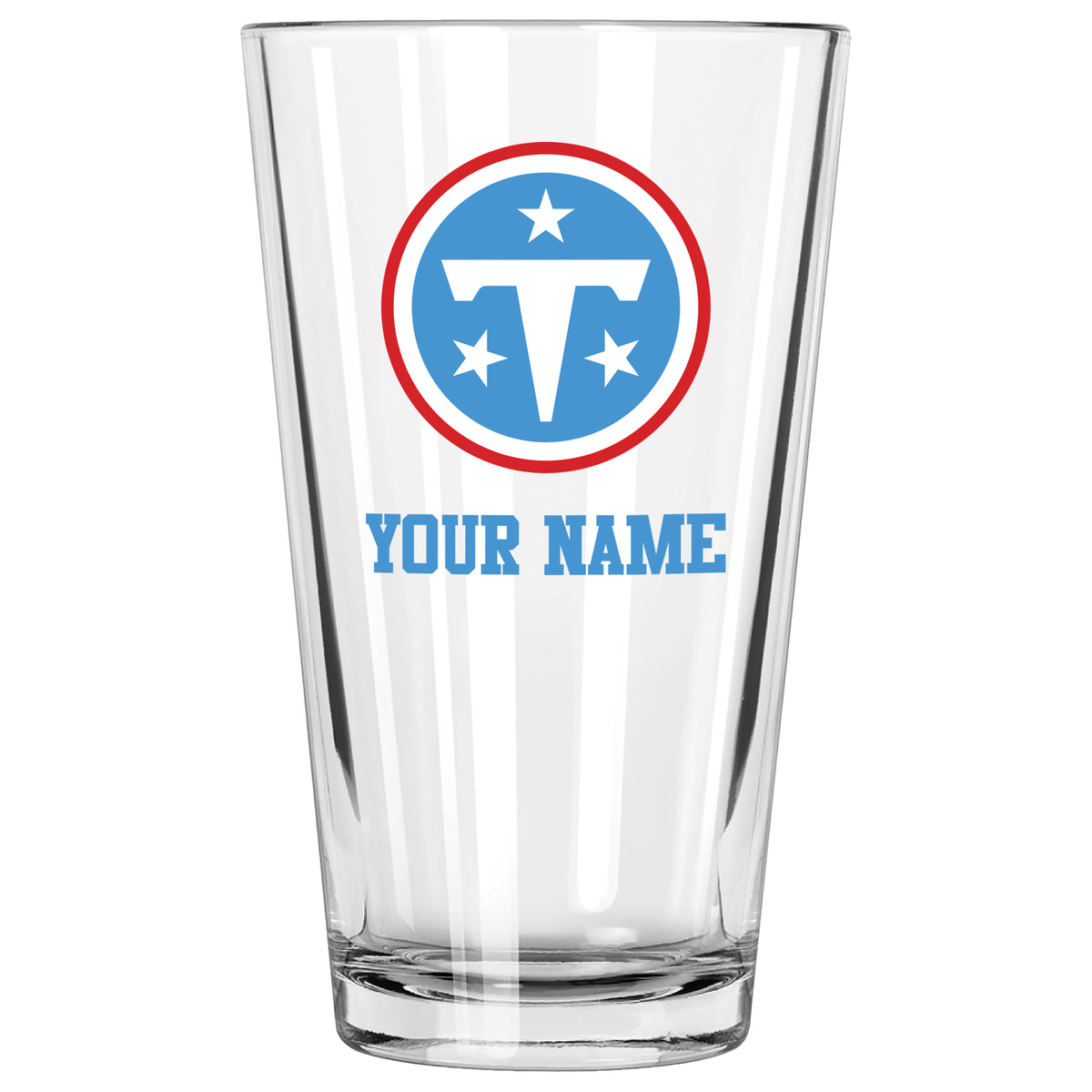 17oz Personalized Pint Glass | Tennessee Titans