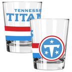 2pk 15oz Old Fashion Glass Big Stripes Design | Tennessee Titans