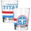 2pk 15oz Old Fashion Glass Big Stripes Design | Tennessee Titans