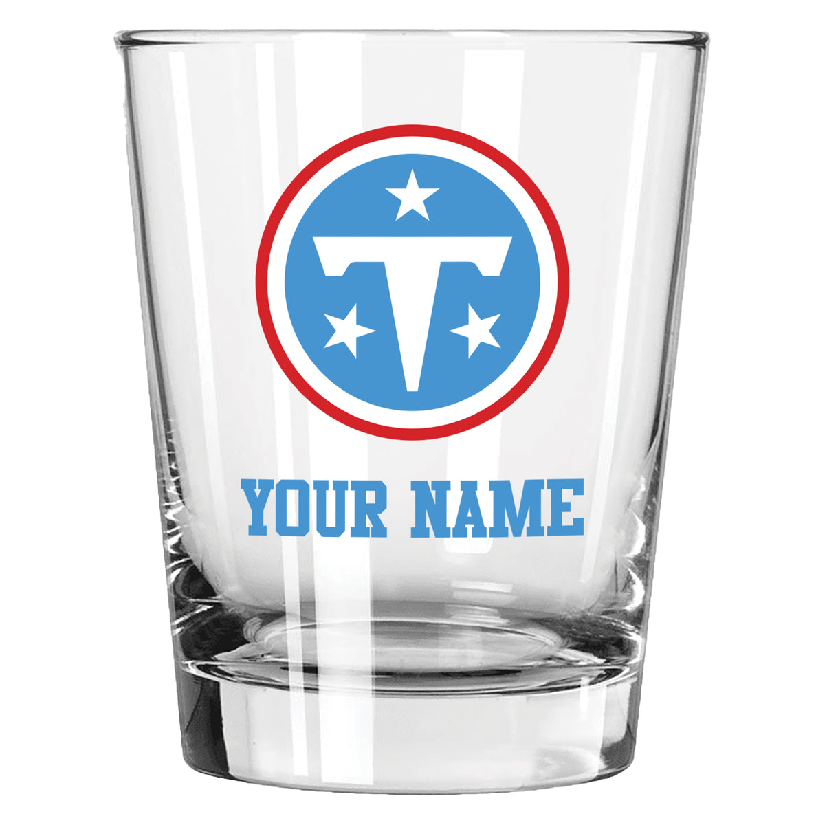 15oz Personalized Double Old Fashion Glass | Tennessee Titans