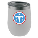 12oz White Stainless Steel Stemless Tumbler | Tennessee Titans