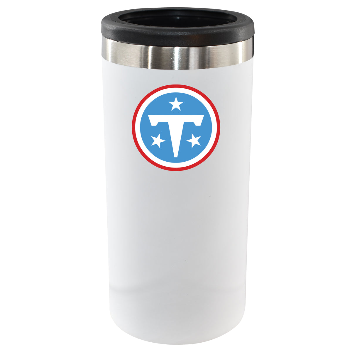 12oz White Slim Can Holder | Tennessee Titans