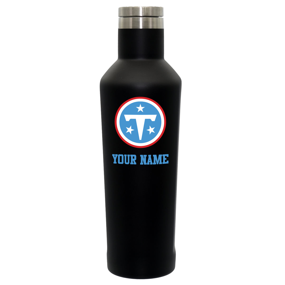 17oz Black Personalized Infinity Bottle | Tennessee Titans