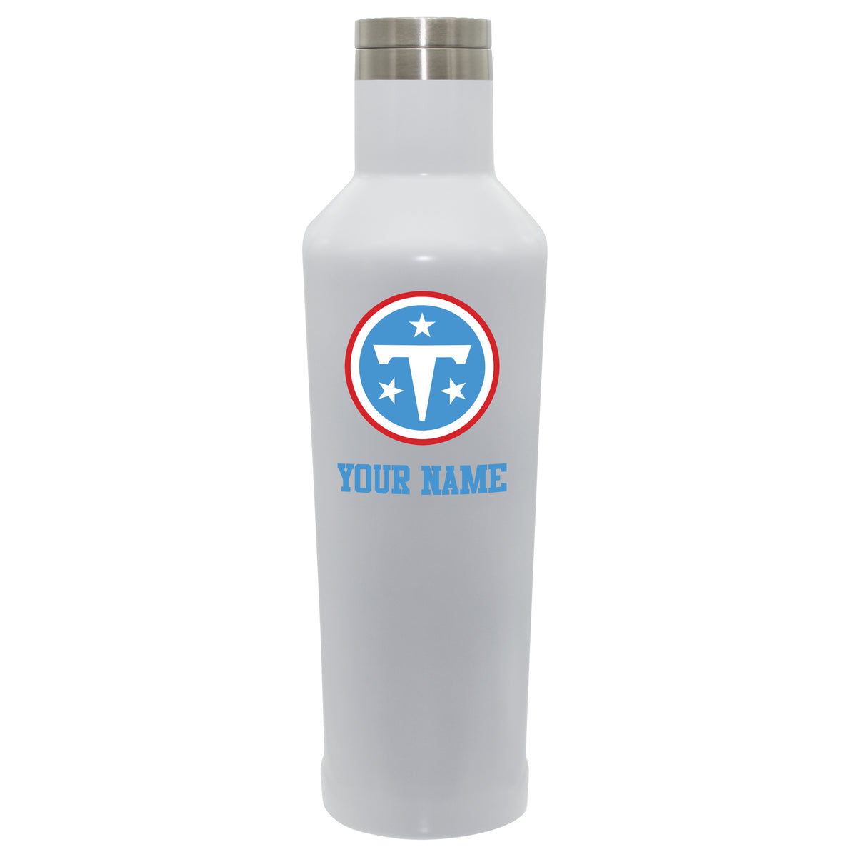 17oz Personalized White Infinity Bottle | Tennessee Titans