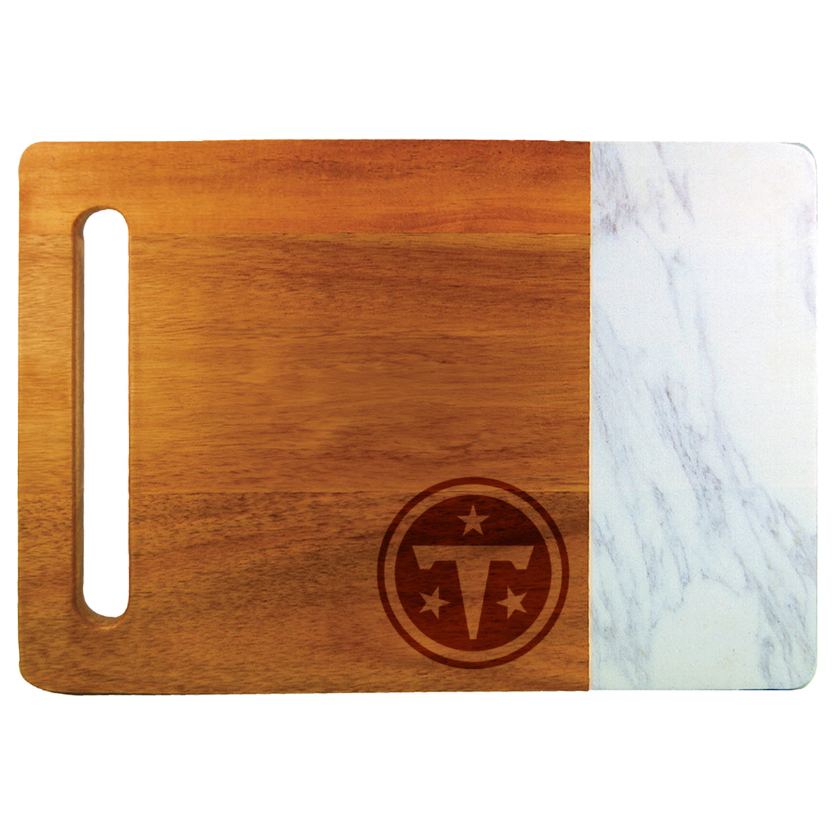 Acacia Cutting & Serving Board with Faux Marble | Tennessee Titans