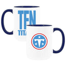 2pk 15oz White Mug Logo + Wordmark | Tennessee Titans