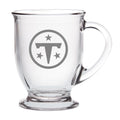 16oz Etched Café Glass Mug | Tennessee Titans