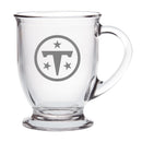 16oz Etched Café Glass Mug | Tennessee Titans