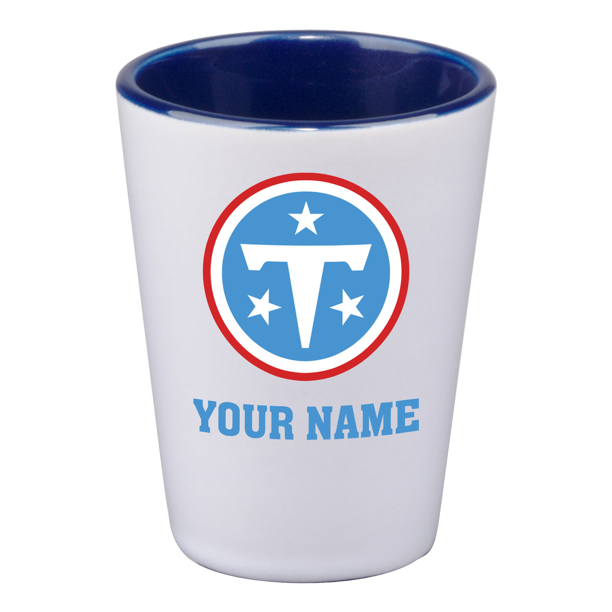 2oz Inner Color Personalized Ceramic Shot | Tennessee Titans