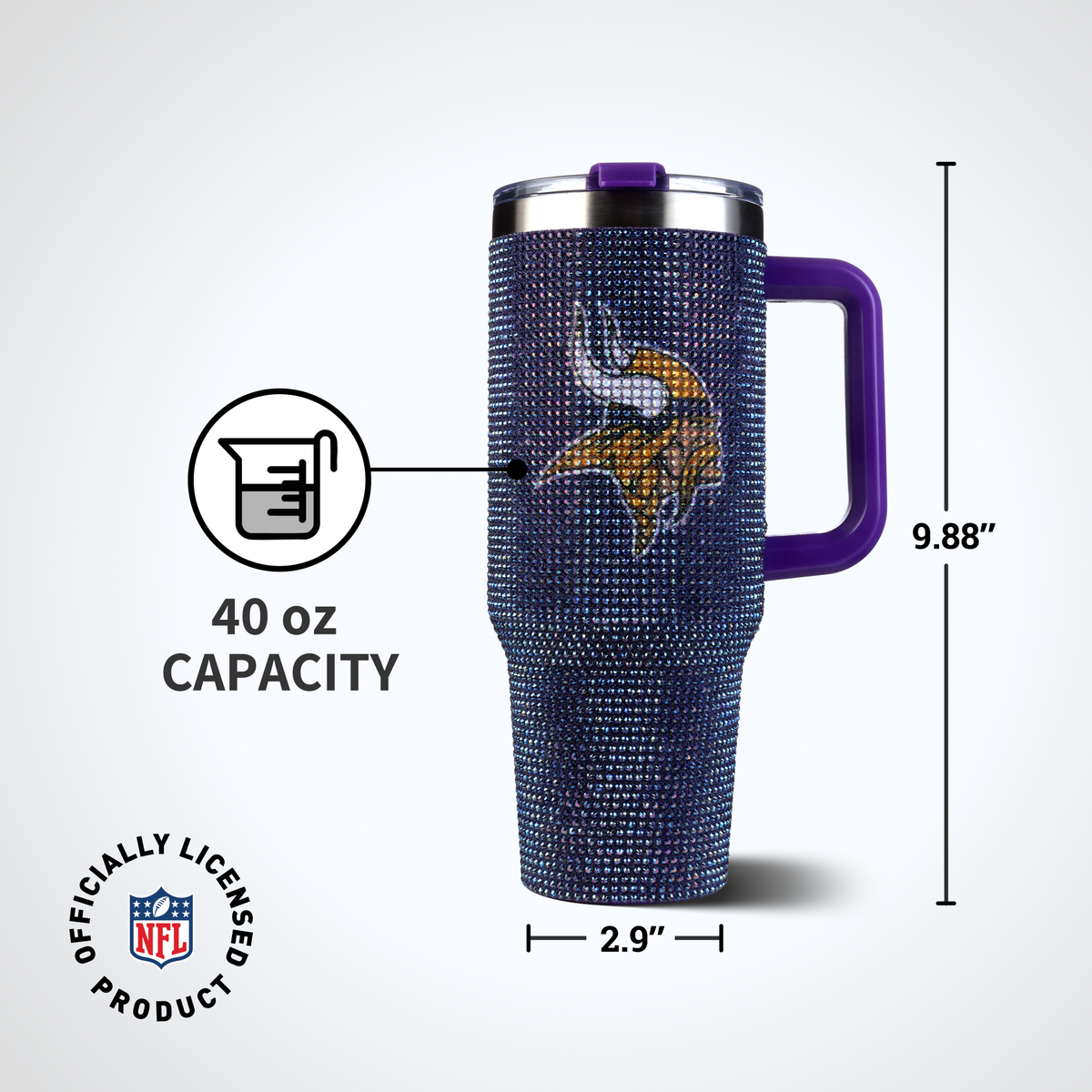 40oz TC Bling Game Day Tumbler I | Minnesota Vikings