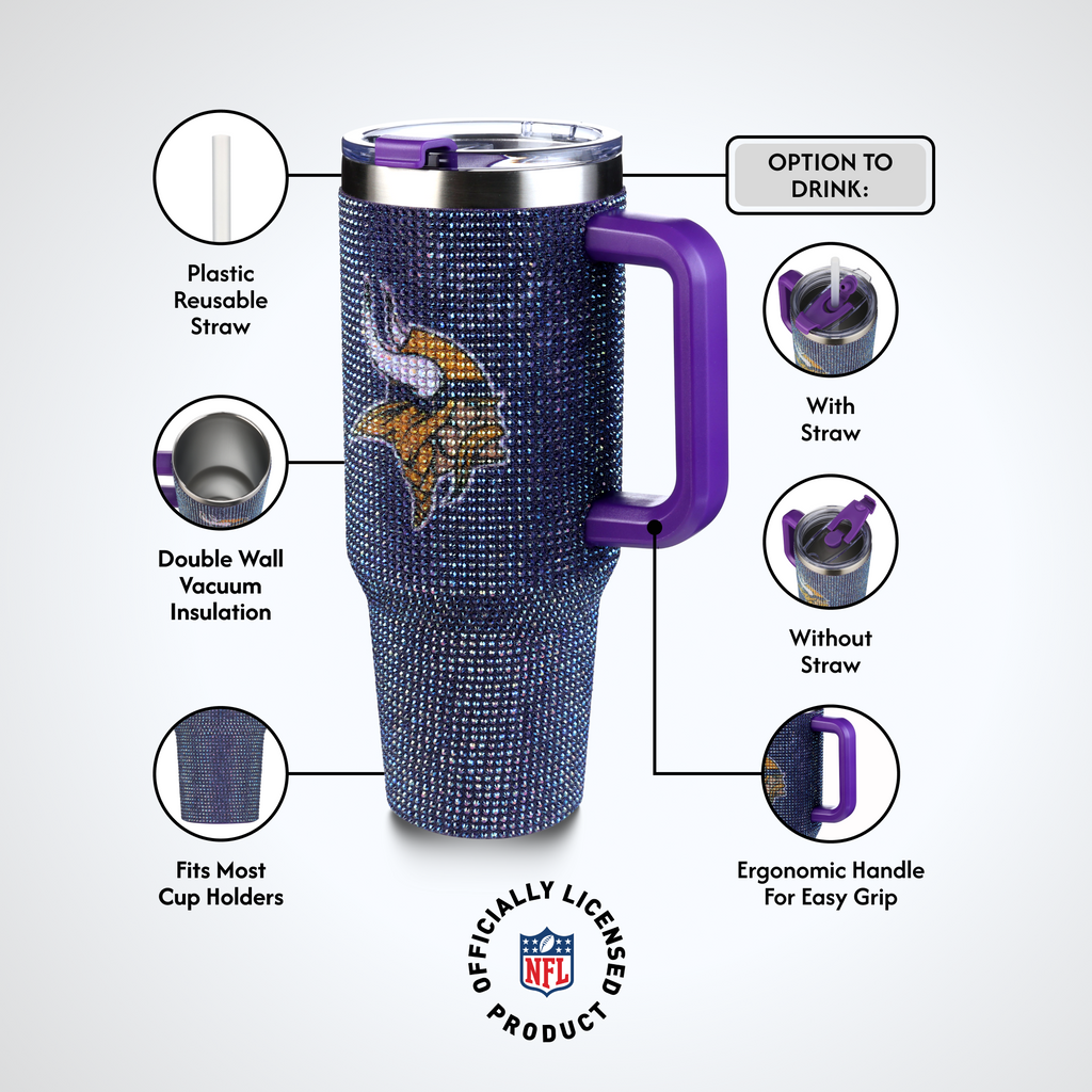 40oz TC Bling Game Day Tumbler I | Minnesota Vikings