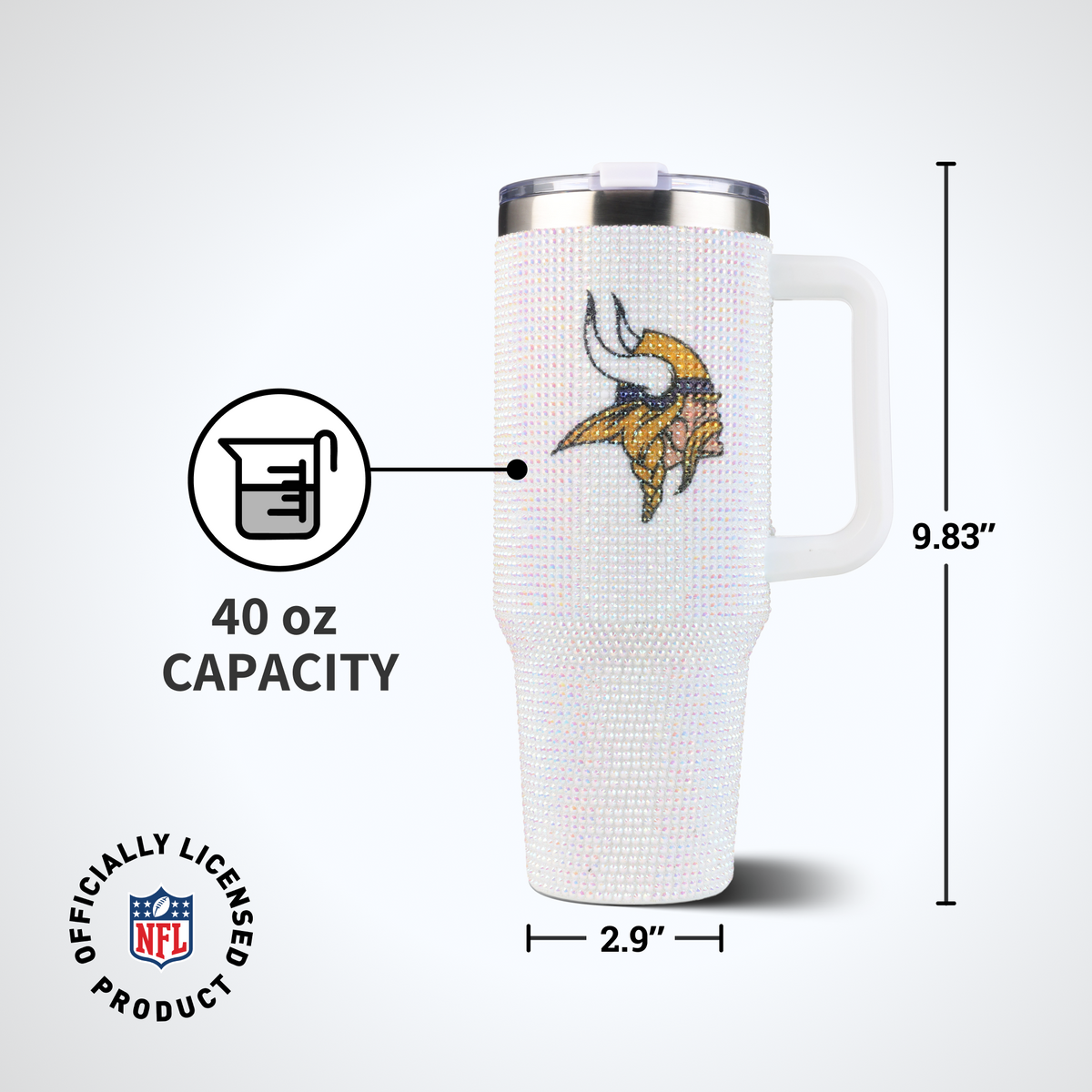 40oz Bling Collosal Tumbler | Minnesota Vikings