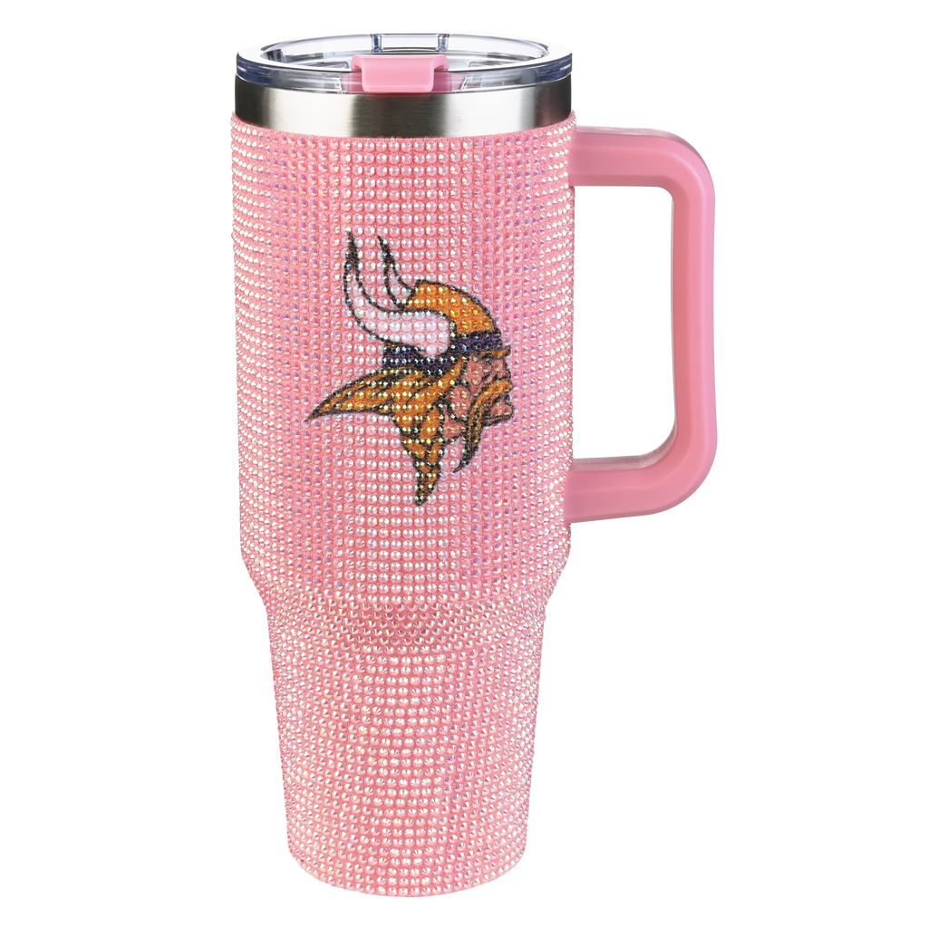 40oz Pink Bling Game Day Tumbler I | Minnesota Vikings