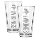 2pk 16oz Pint Glass Pinnacel Design | Minnesota Vikings