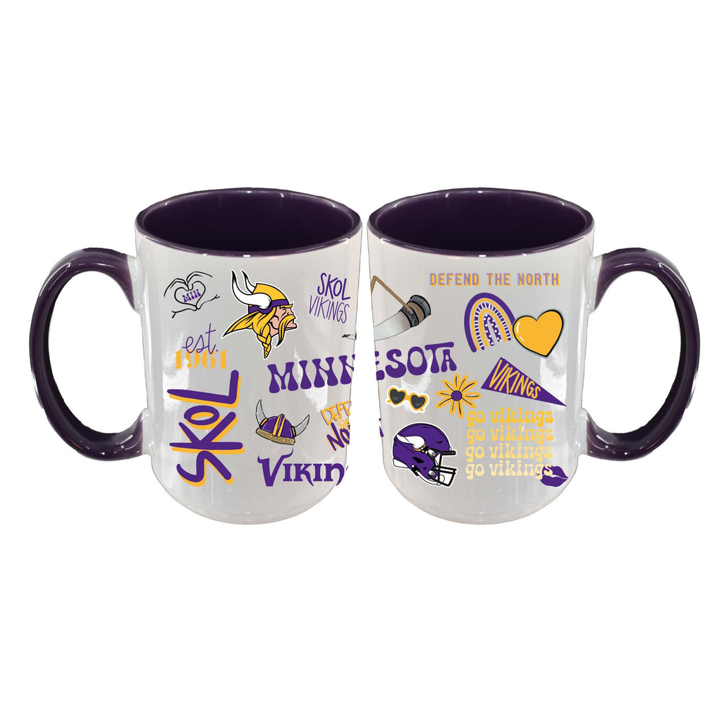 Loco Design 2 pack 15oz Mug | Minnesota Vikings