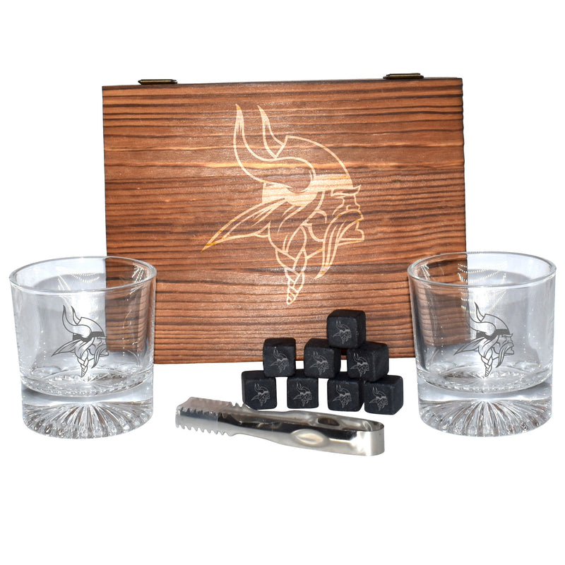Wood Boxed Drinkware Set | Minnesota Vikings