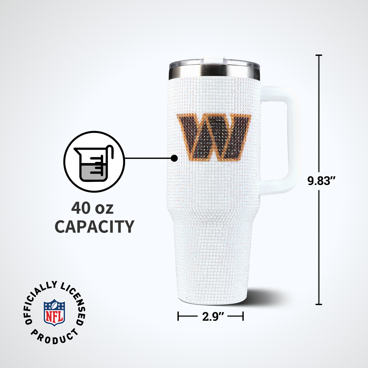 40oz Bling Collosal Tumbler | Washington Commanders