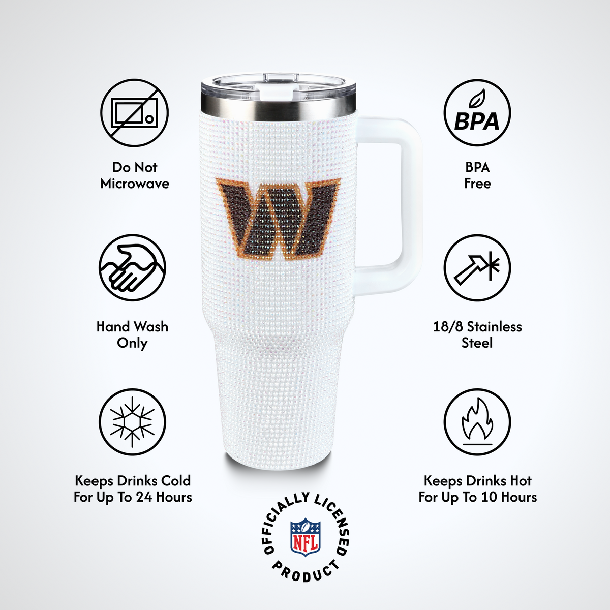 40oz Bling Collosal Tumbler | Washington Commanders