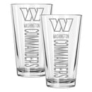 2pk 16oz Pint Glass Pinnacel Design | Washington Commanders