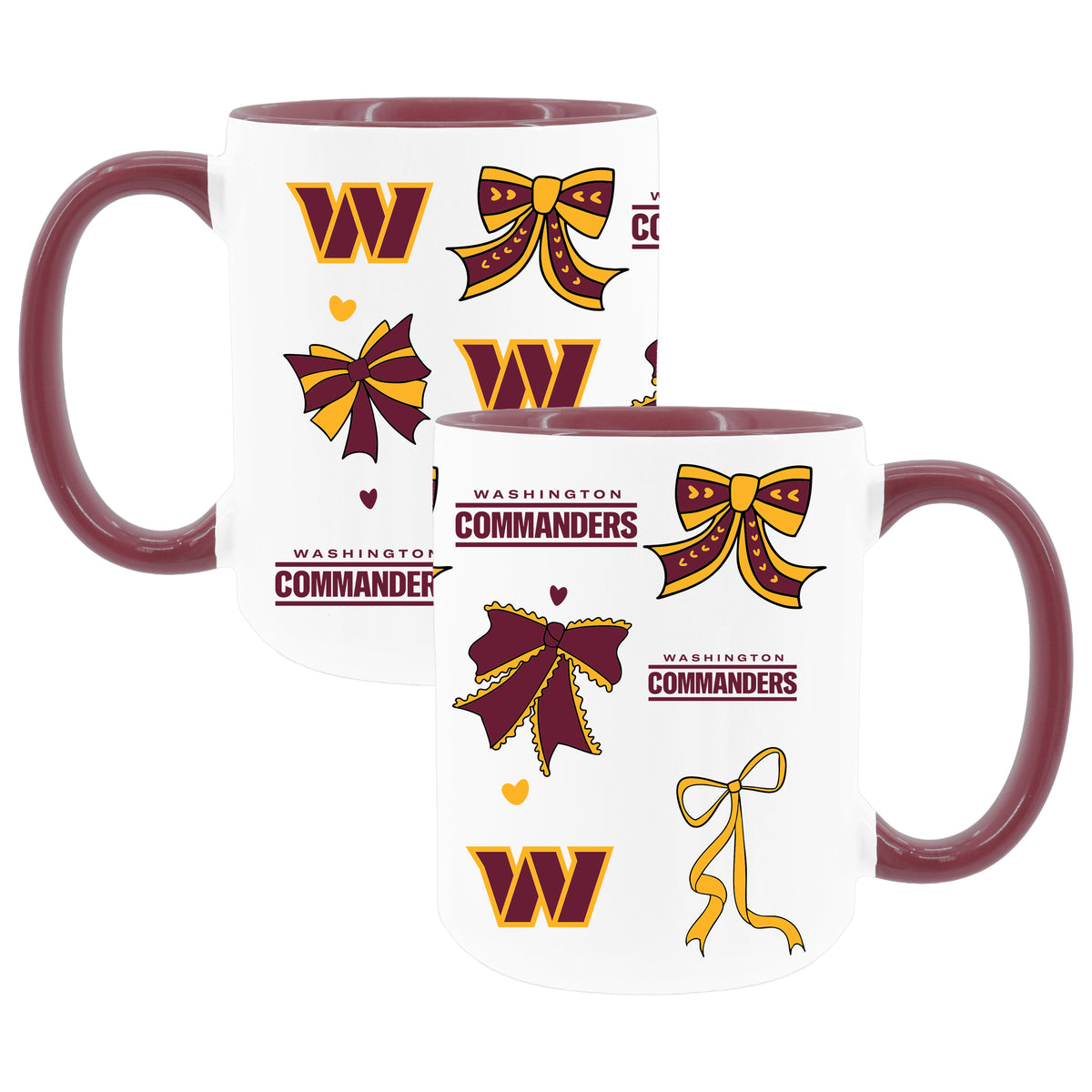 Commanders 2pk 15oz Bow Coffee Mug