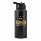 32 oz Stainless Steel Water Bottle with Gold Etched Classic Crew Team Design, Washington Commanders