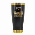 24 oz Stainless Steel Tumbler with Gold Accents & Etched Classic Crew Team Design, Washington Commanders