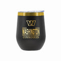 12 oz Stainless Steel Wine Tumbler with Gold Etched Classic Crew Team Design, Washington Commanders