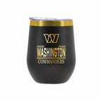 12 oz Stainless Steel Wine Tumbler with Gold Etched Classic Crew Team Design, Washington Commanders