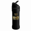 24 oz Stainless Steel Sip Tumbler w/ Gold Inlay – Etched Classic Crew Design, Washington Commanders