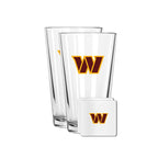 2 Pack Pint and Coasters Set | Washington Commanders