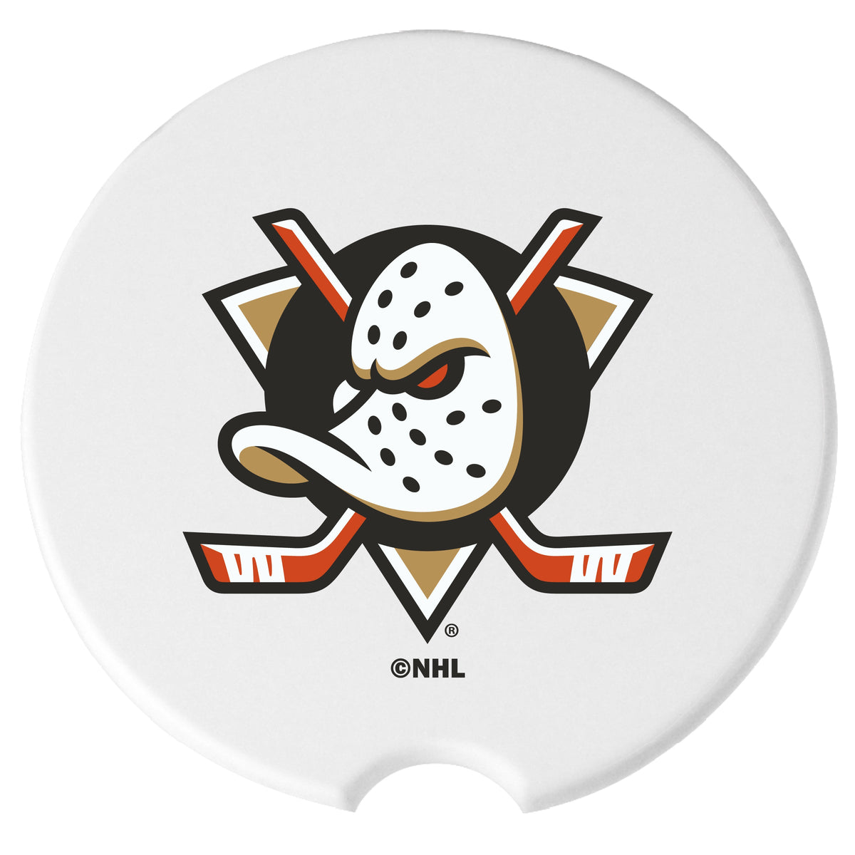 2pk Ceramic Travel Coaster Set, Flatbed Print, Anaheim Ducks