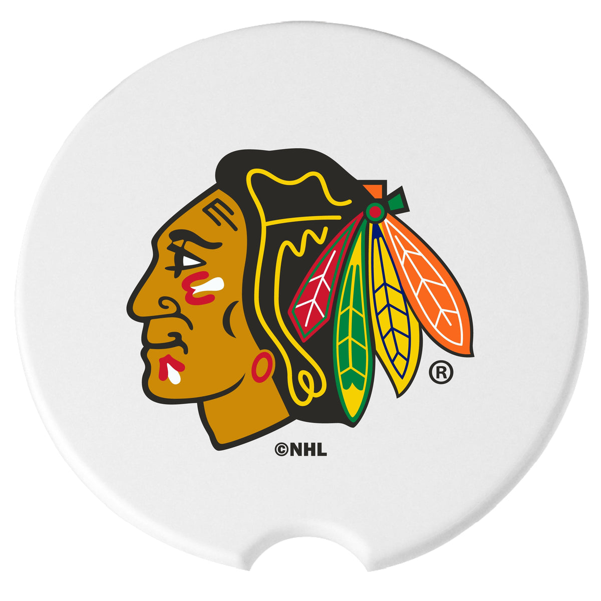 2pk Ceramic Travel Coaster Set, Flatbed Print, Chicago Blackhawks